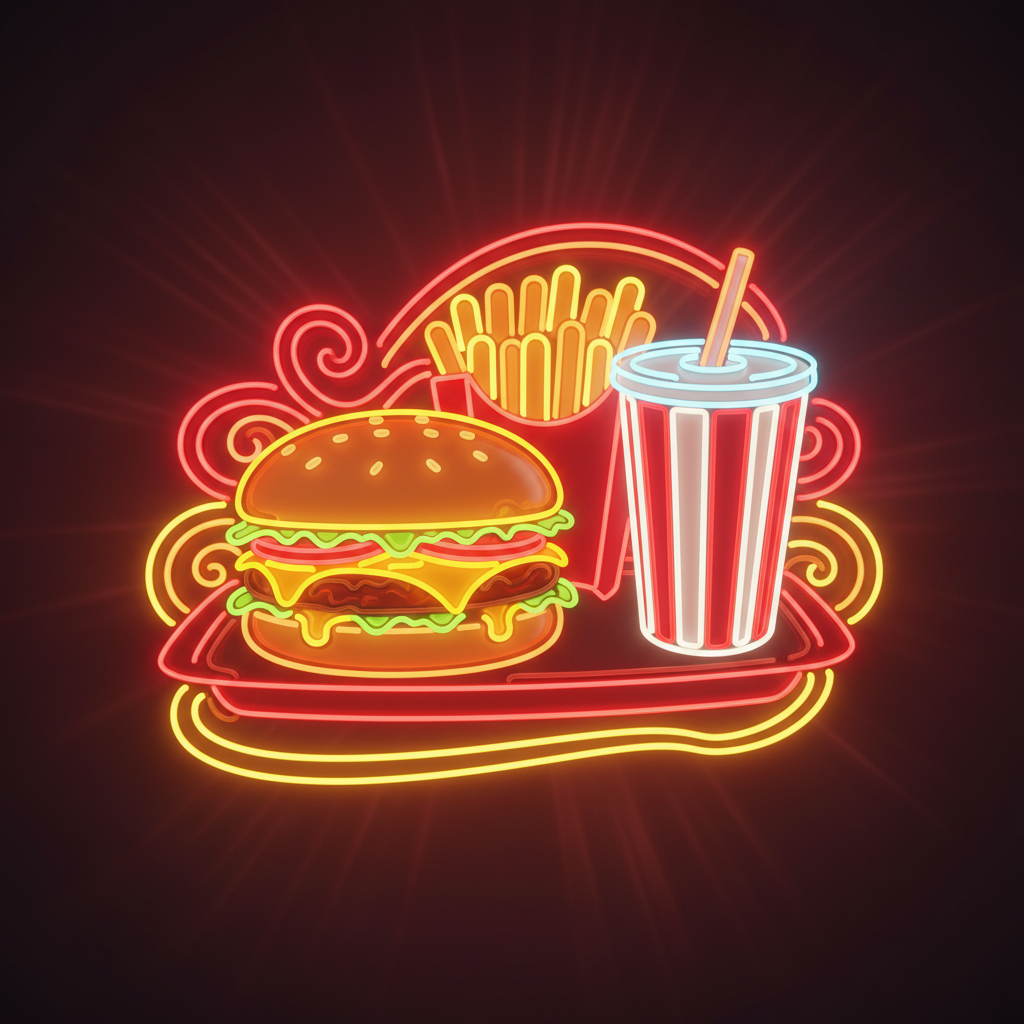 Glowing Moon Melt Mega Combo — burger, fries and a shake